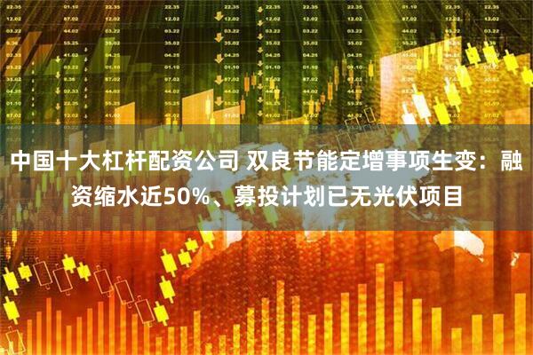中国十大杠杆配资公司 双良节能定增事项生变：融资缩水近50%、募投计划已无光伏项目