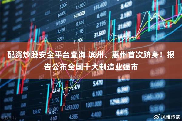 配资炒股安全平台查询 滨州、惠州首次跻身！报告公布全国十大制造业强市